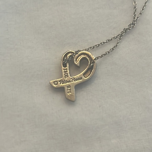 Tiffany & Co Paloma Picasso Loving Heart Pendent Silver Necklace - Picture 3 of 3